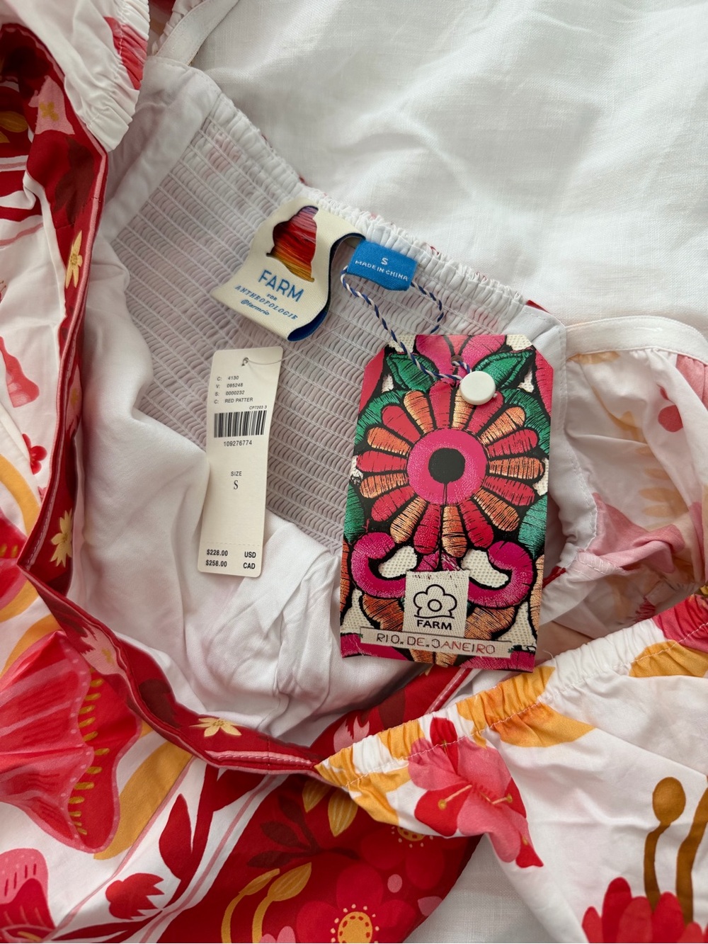 NWT Farm Rio 100% Cotton Puff-Sleeve
Midi Dress-Size Small - Picture 4 of 11